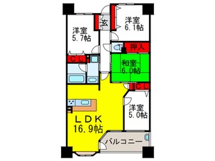 ｱﾝﾋﾞｴﾝﾄ千里山西（２０３）の物件間取画像